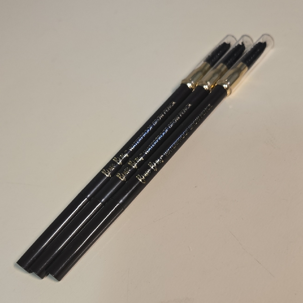 Set Of 3 - Belle Beauty Brave Brow Waterproof Brow Pencil - Dark Brown
